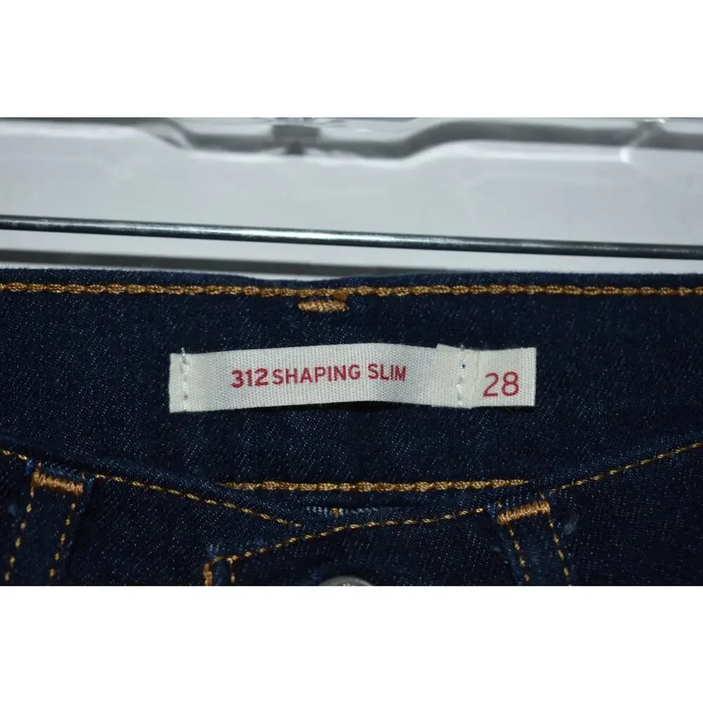 Levi's 312 Shaping Slim Dark Wash Jeans Size 28 - Picture 4 of 6